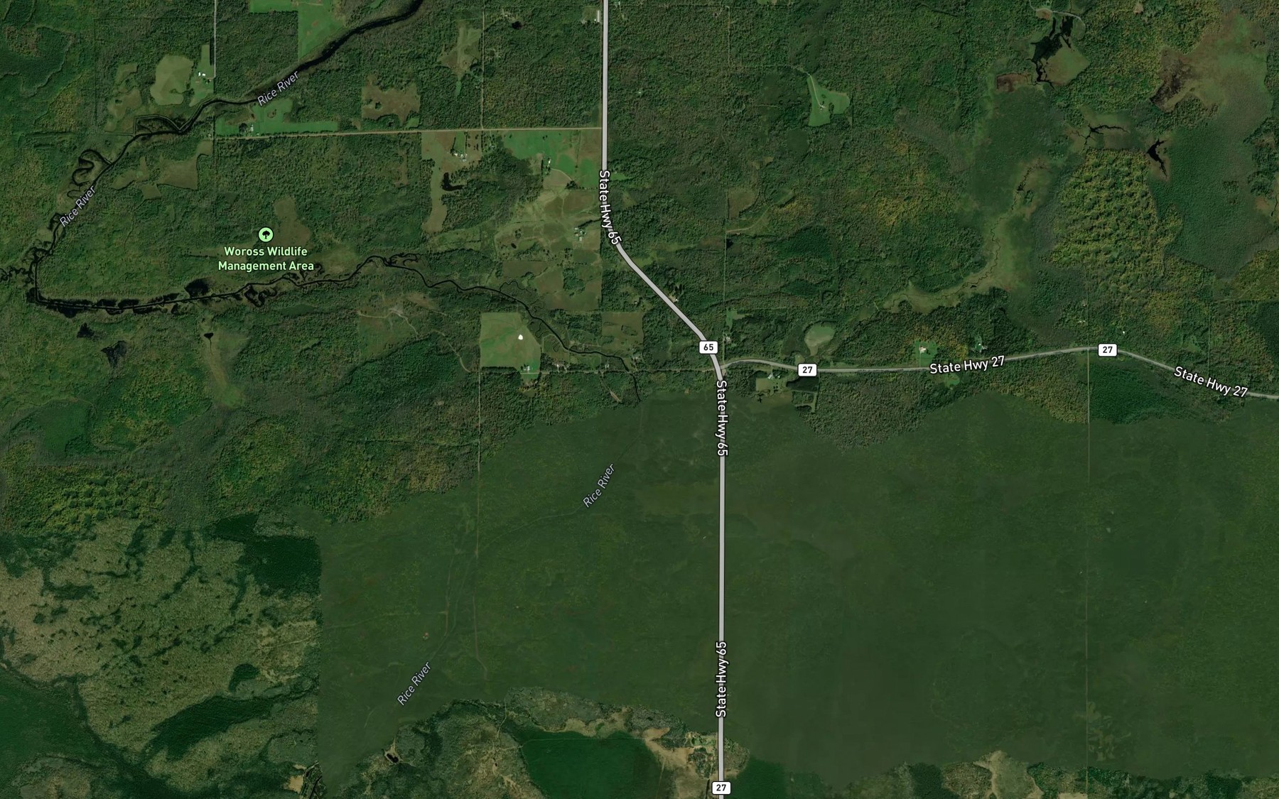 Satellite map of the Beckman Creek