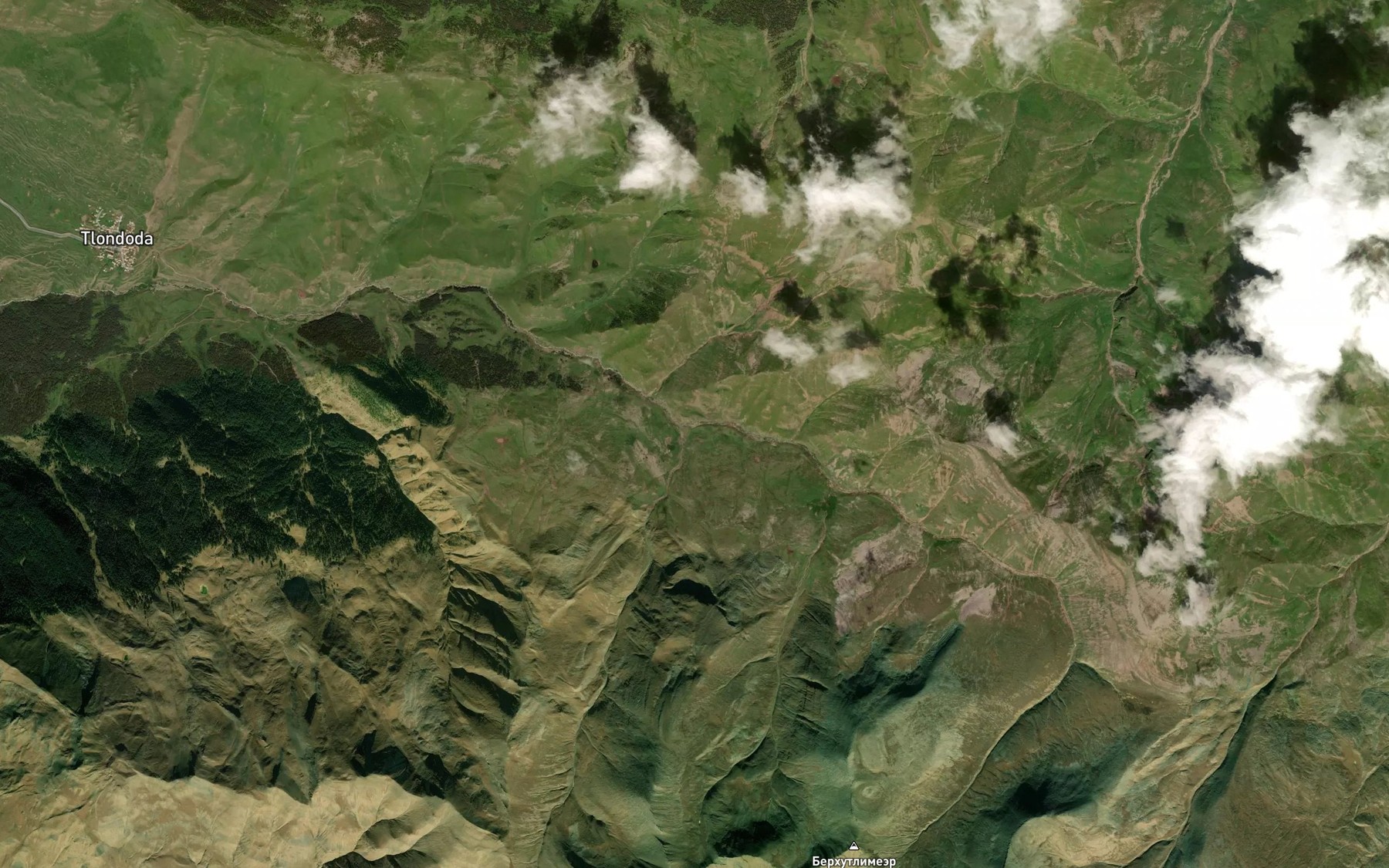 Satellite map of the Tsanabakhli