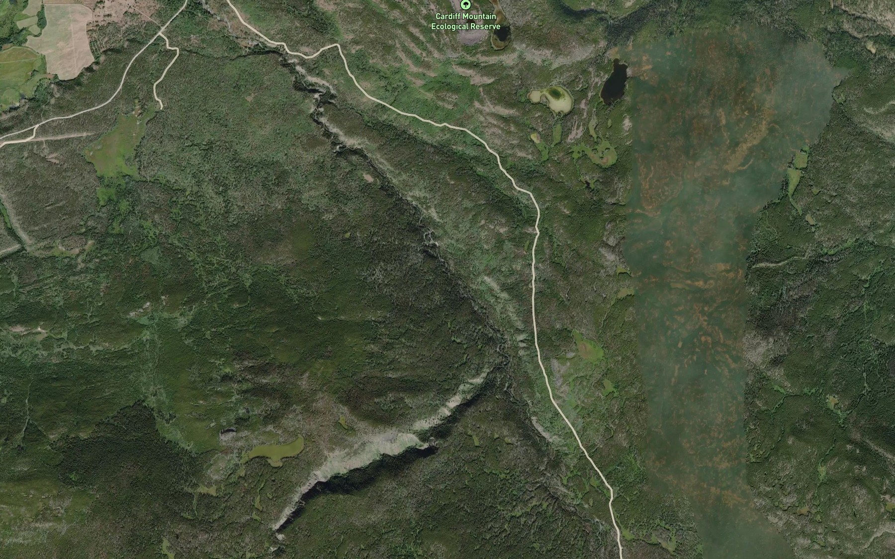 Satellite map of the Tsoloss Creek