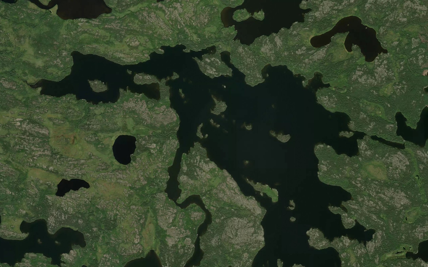 Satellite map of the Wolfpack Lake