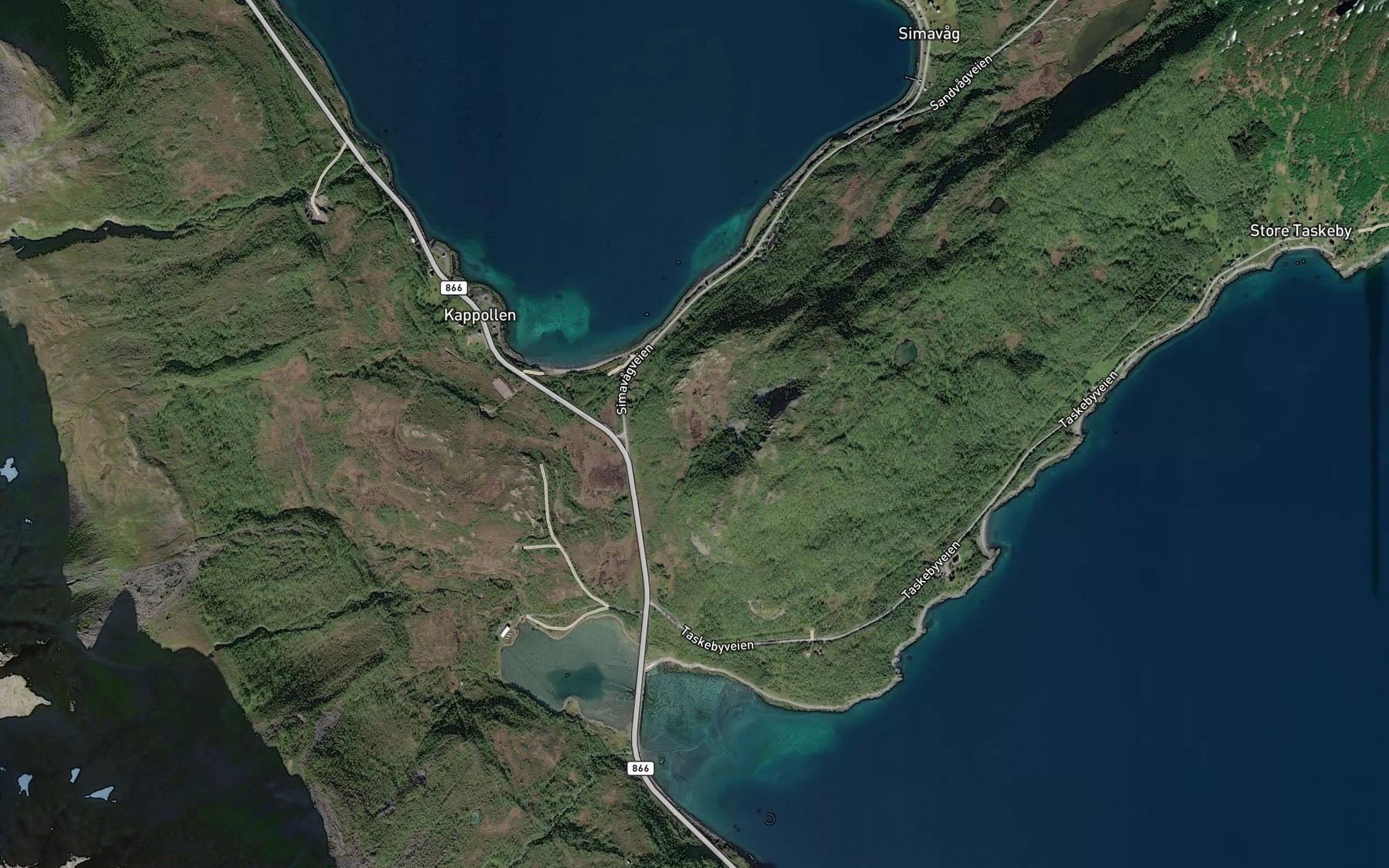 Satellite map of the Eidedalsvannet