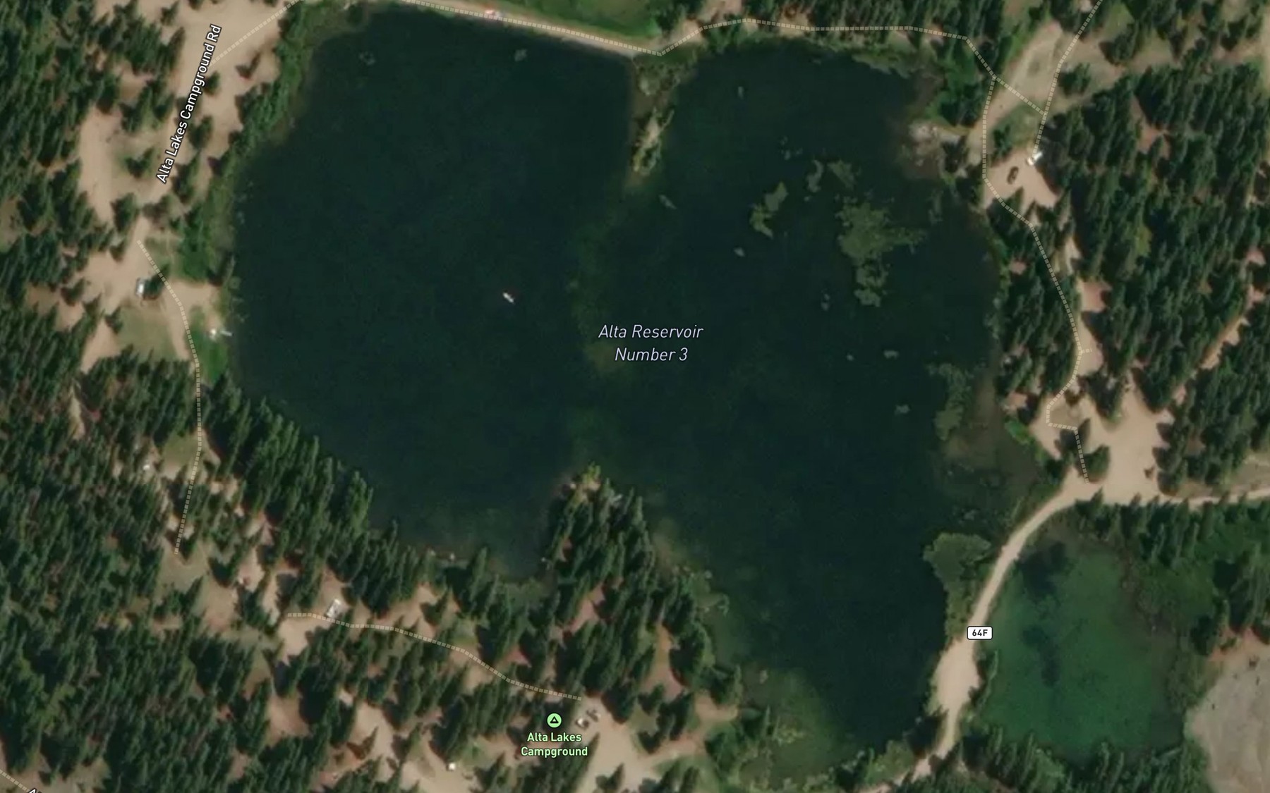 Satellite map of the Alta Reservoir Number 3