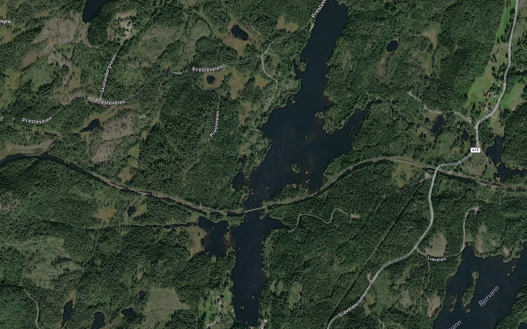 Satellite map of the Kallbergsvatnet