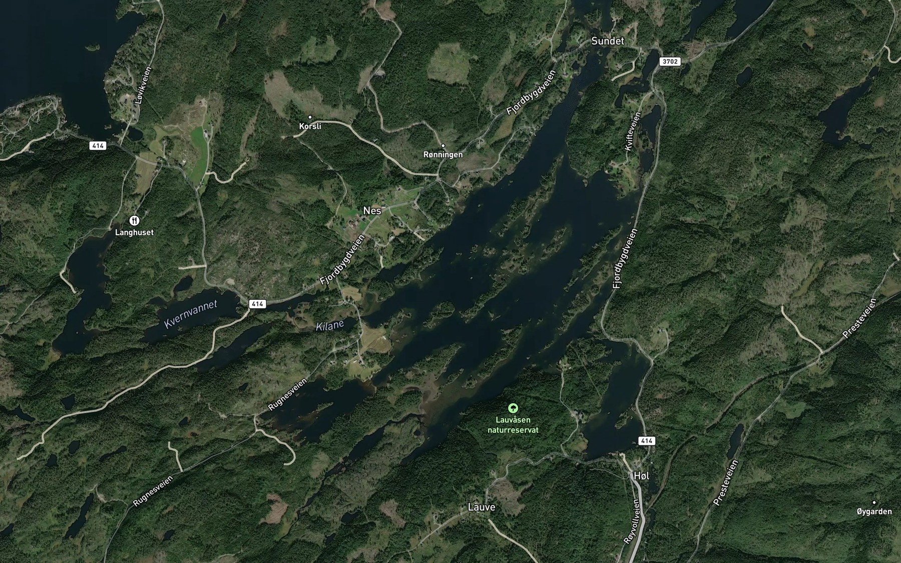 Satellite map of the Sorfjorden