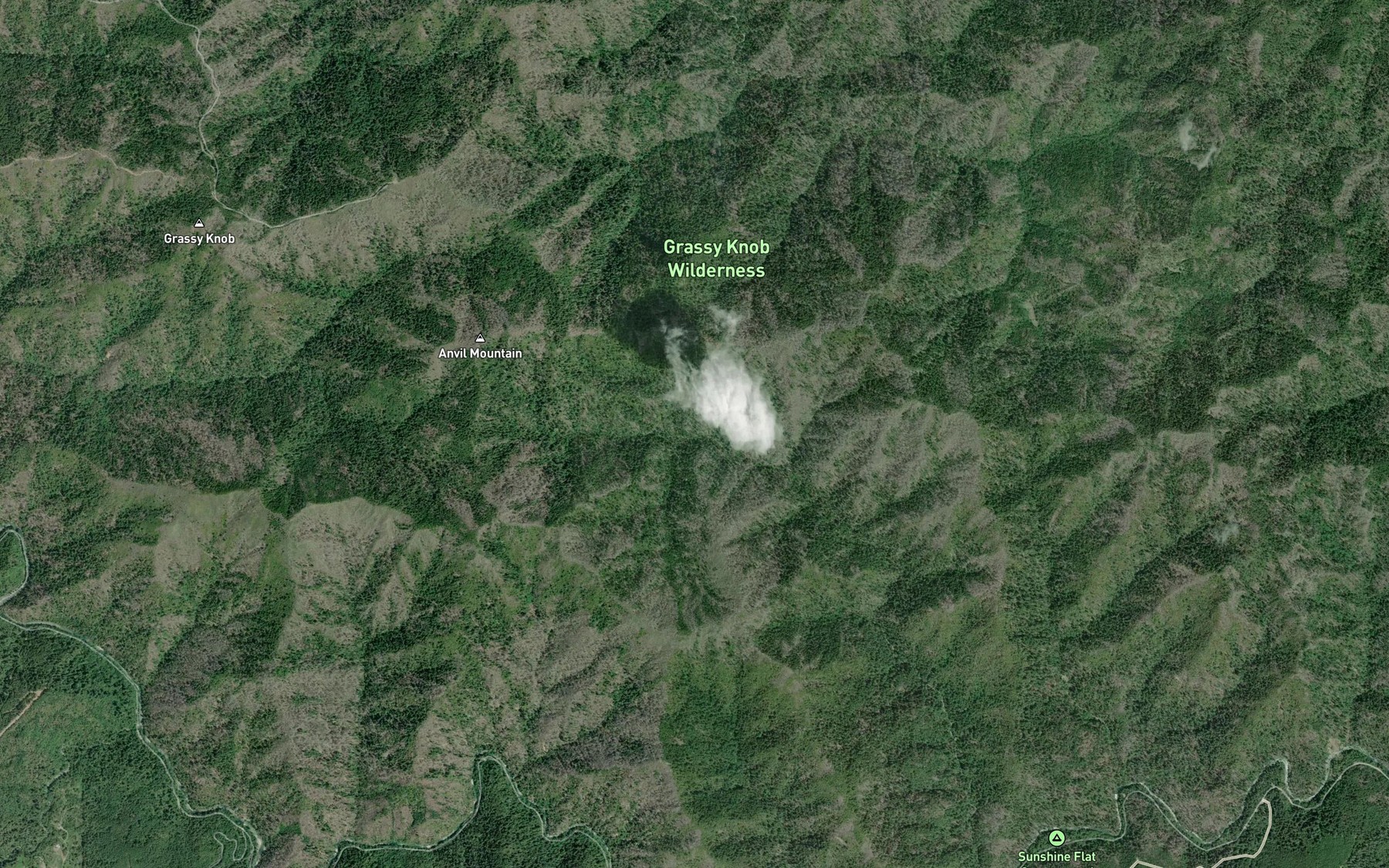 Satellite map of the Stan Creek