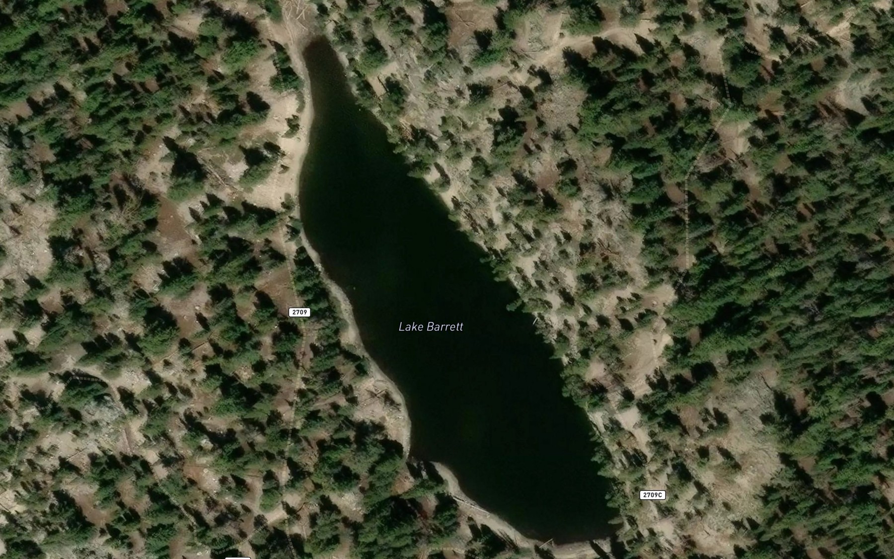 Satellite map of the Lake Barrett