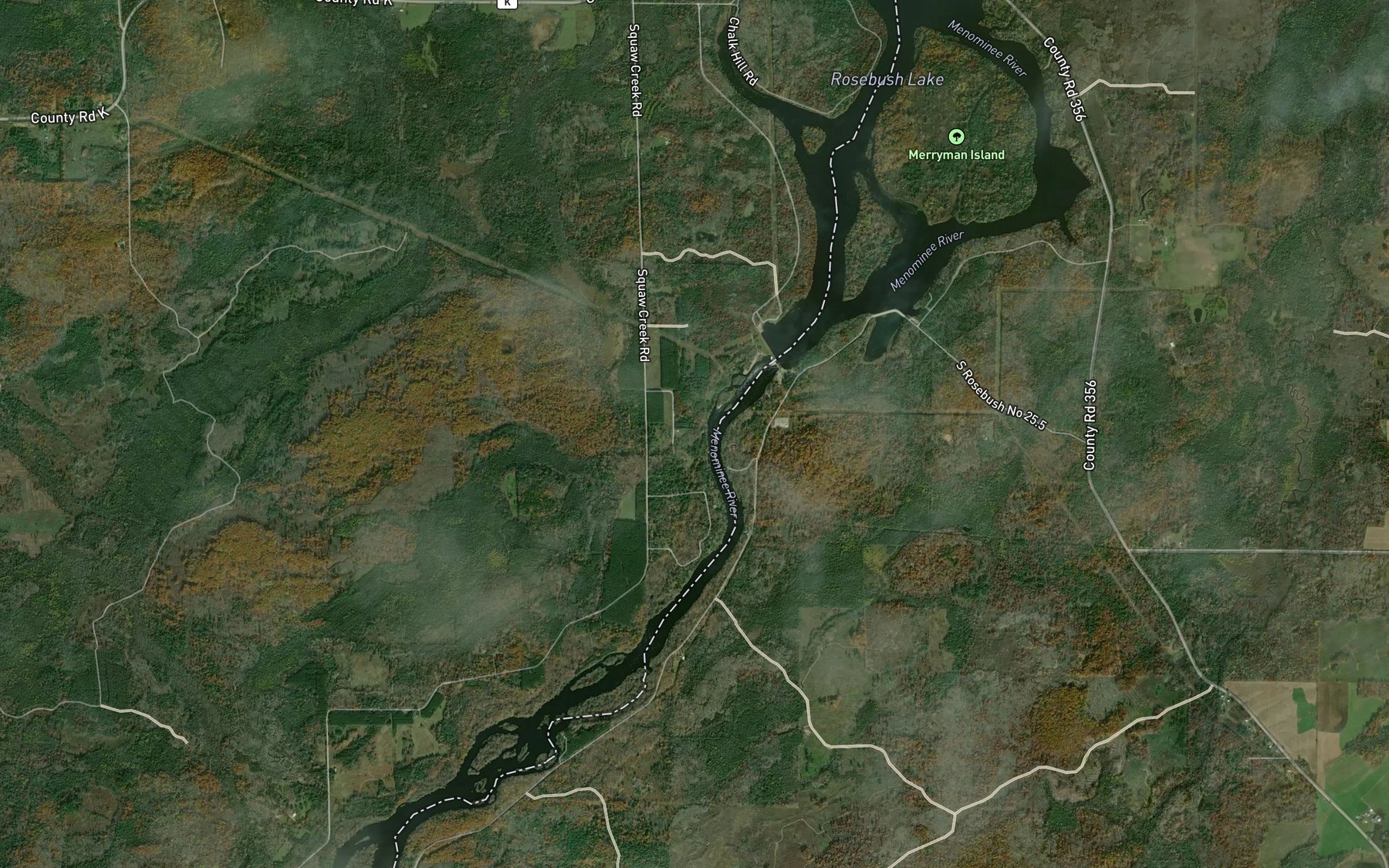 Satellite map of the Coldwater Creek