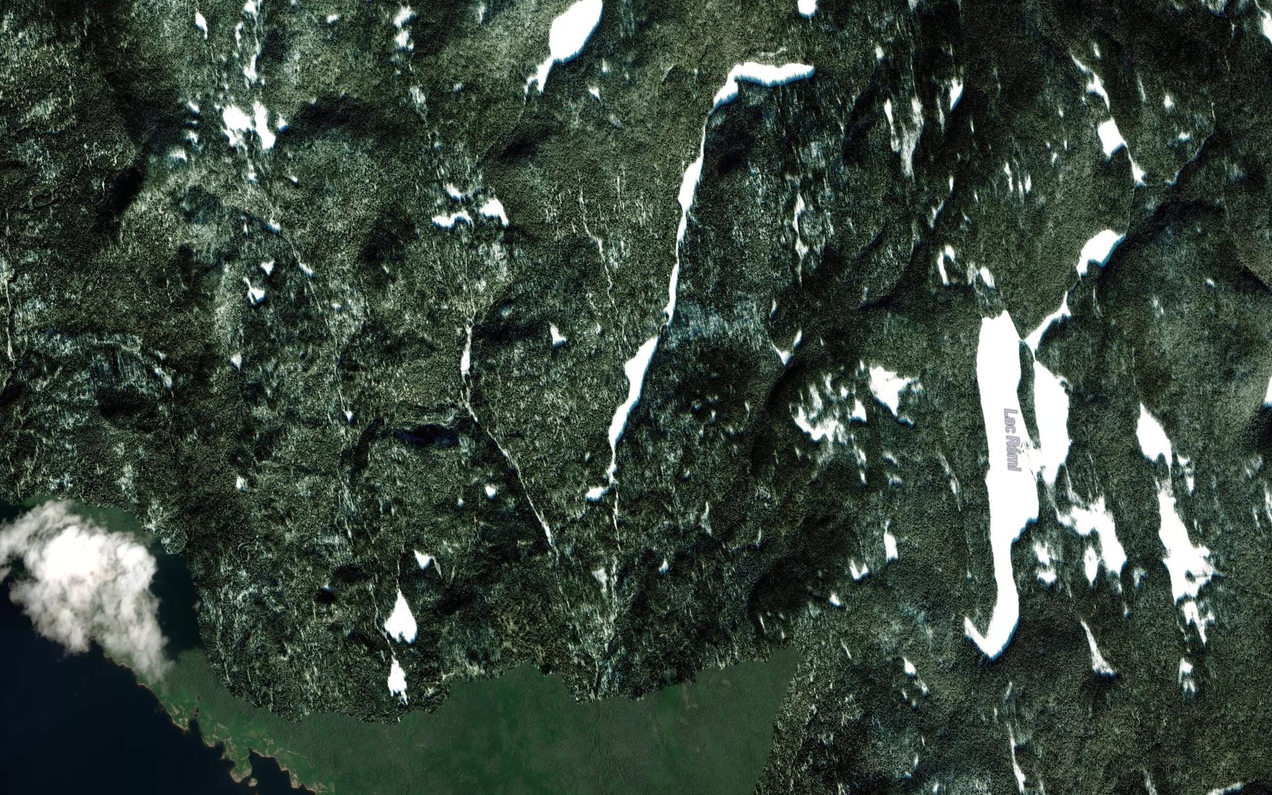 Satellite map of the Lac Jo-Jo