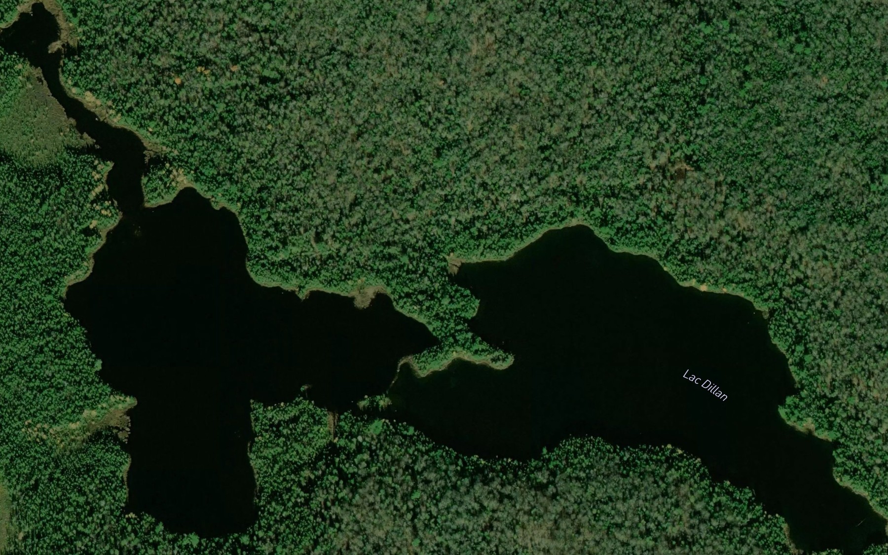 Satellite map of the Lac Dillan
