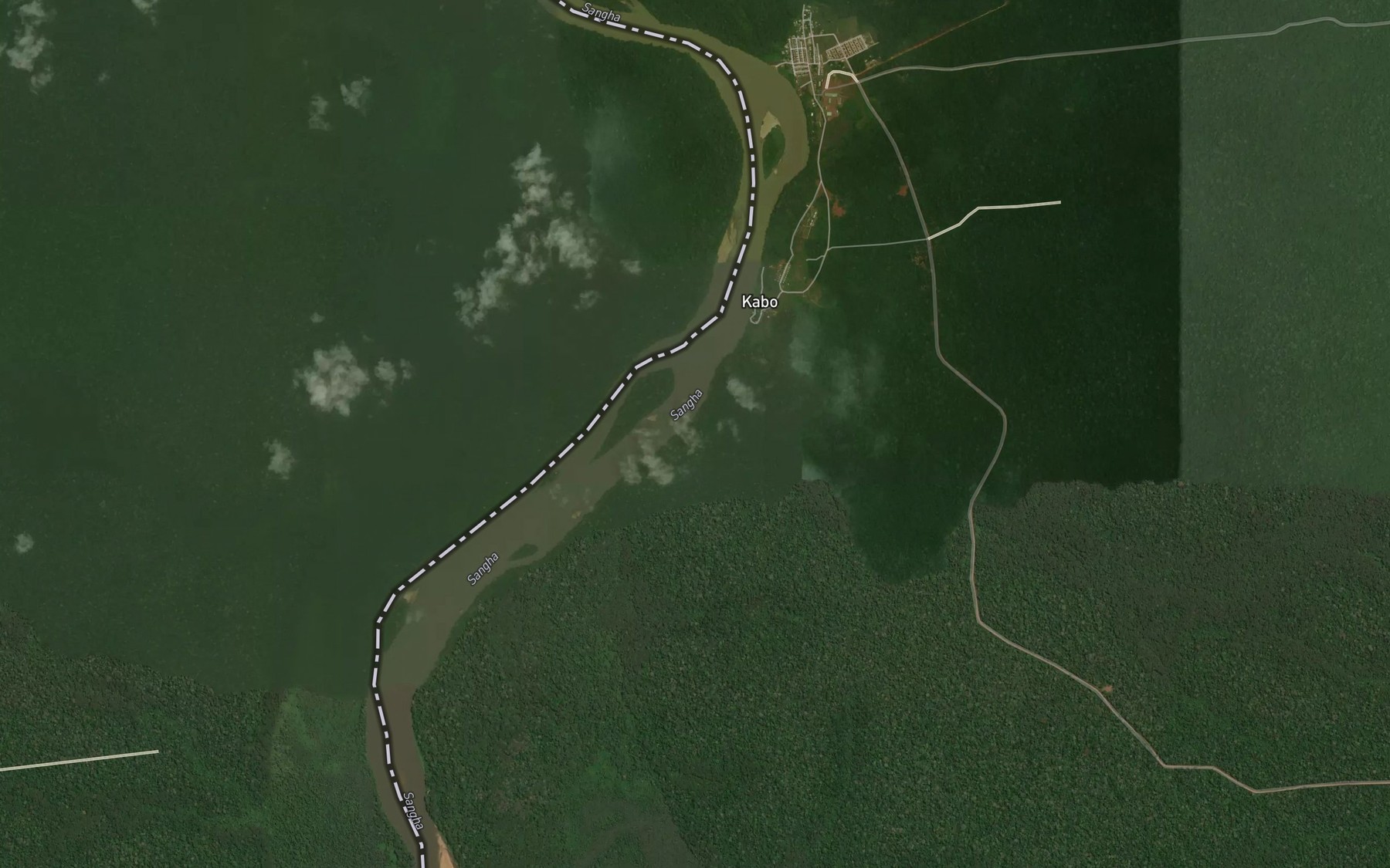 Satellite map of the Moulongo