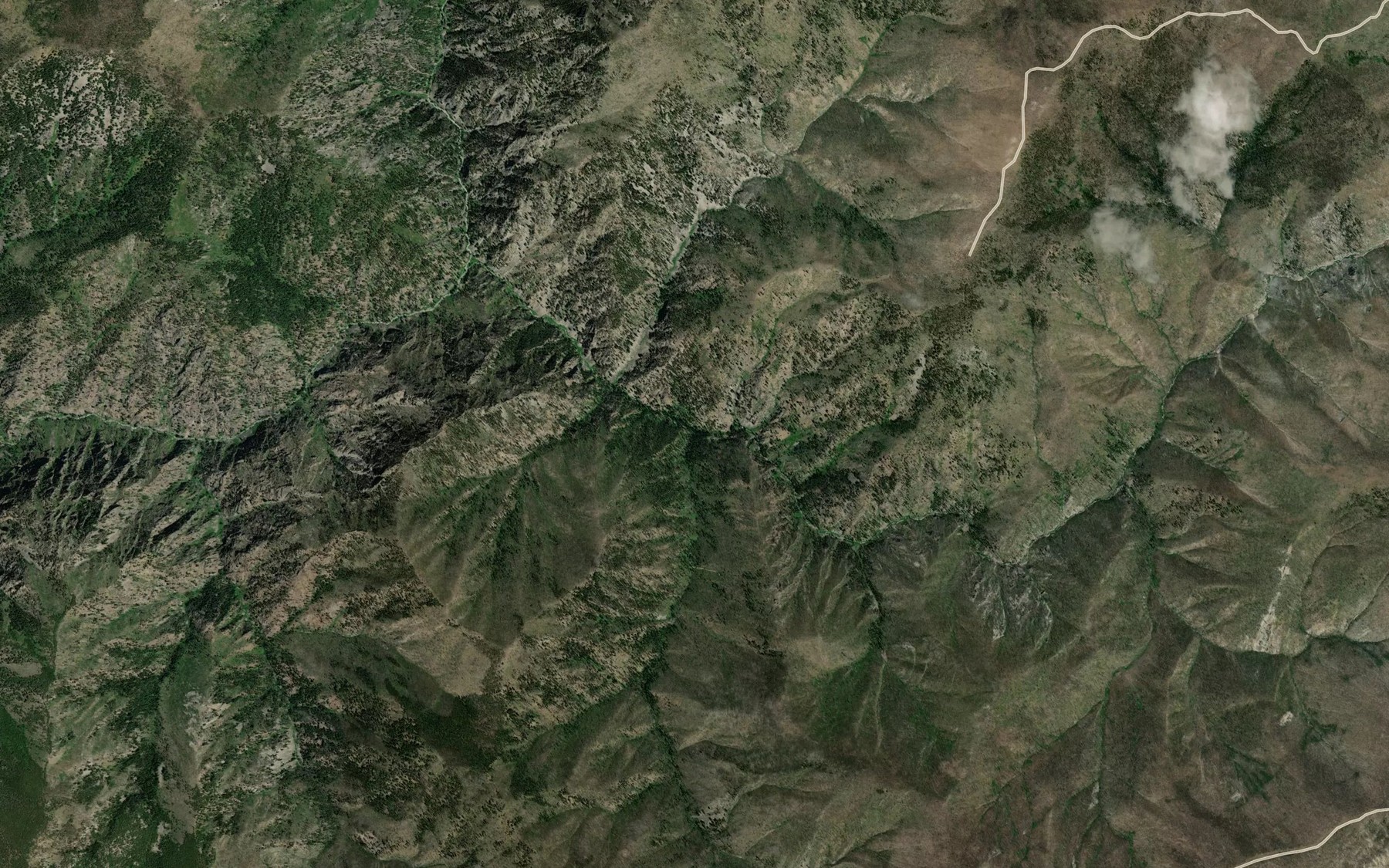 Satellite map of the Broomtail Creek
