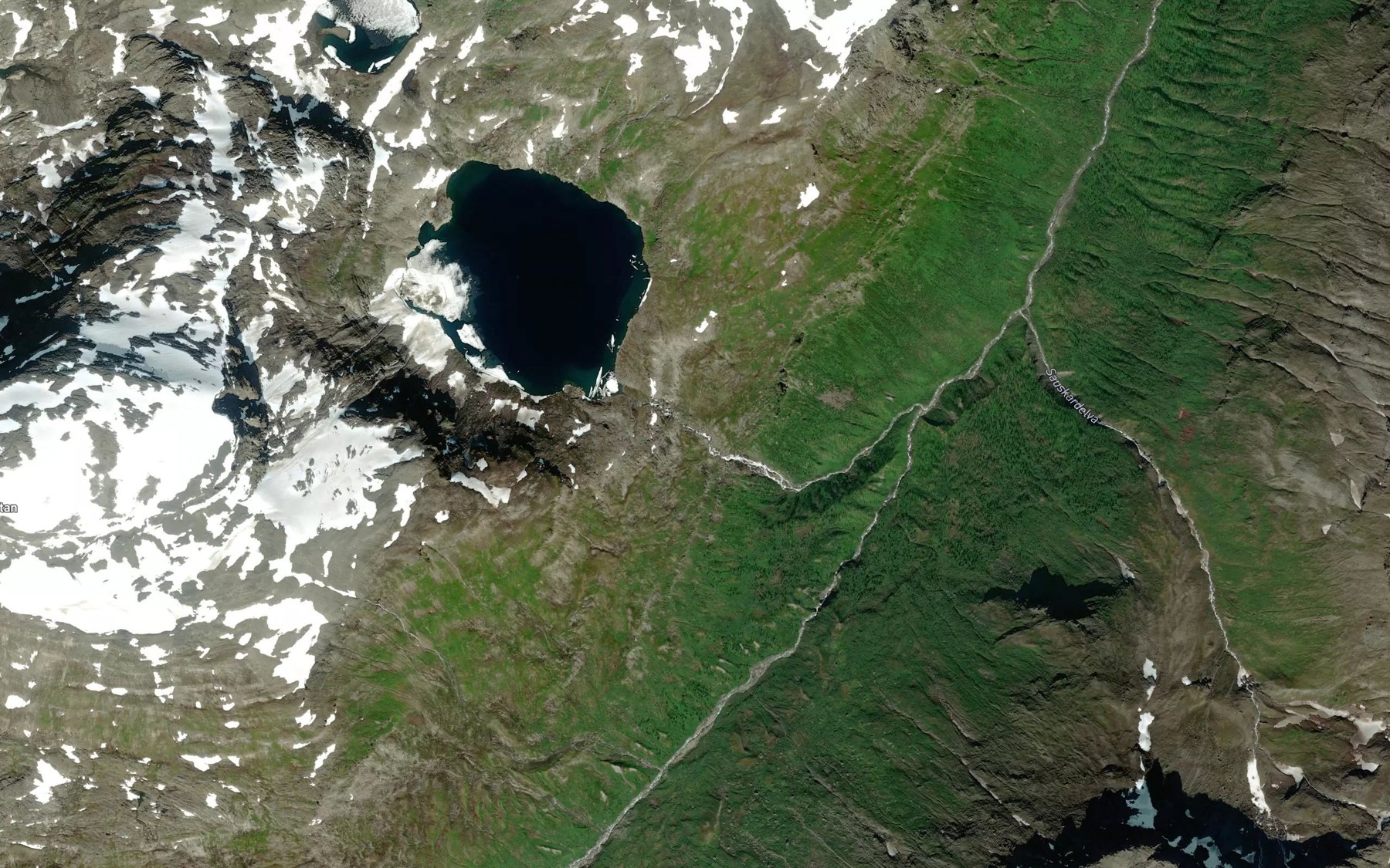 Satellite map of the Geitryggelva