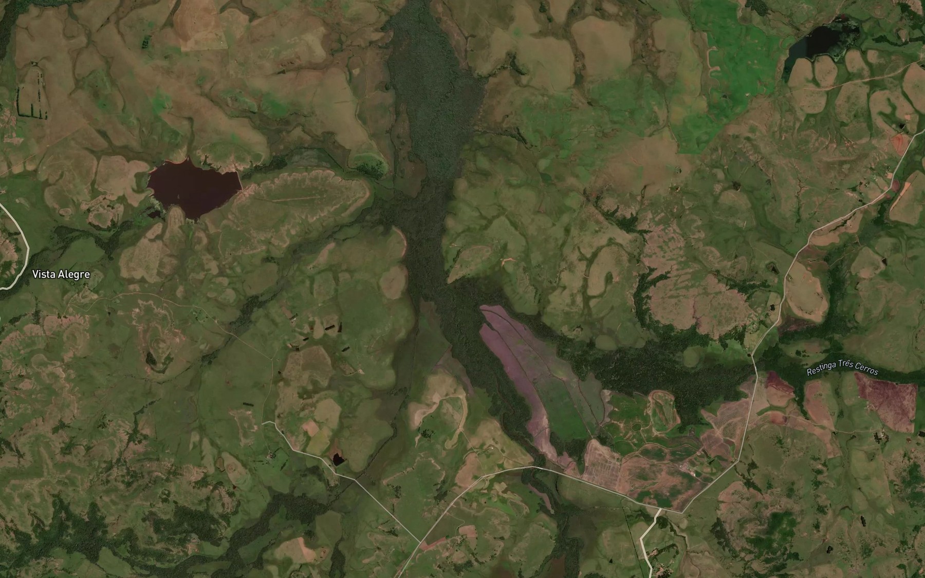 Satellite map of the Restinga Tres Cerros