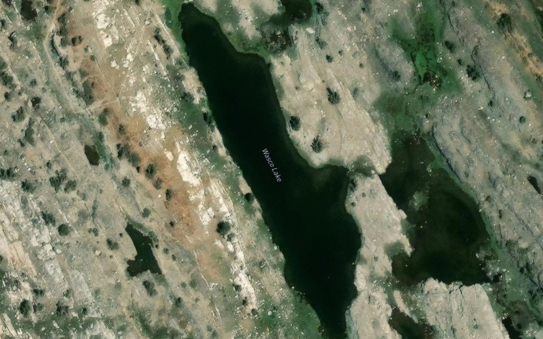 Satellite map of the Wasco Lake
