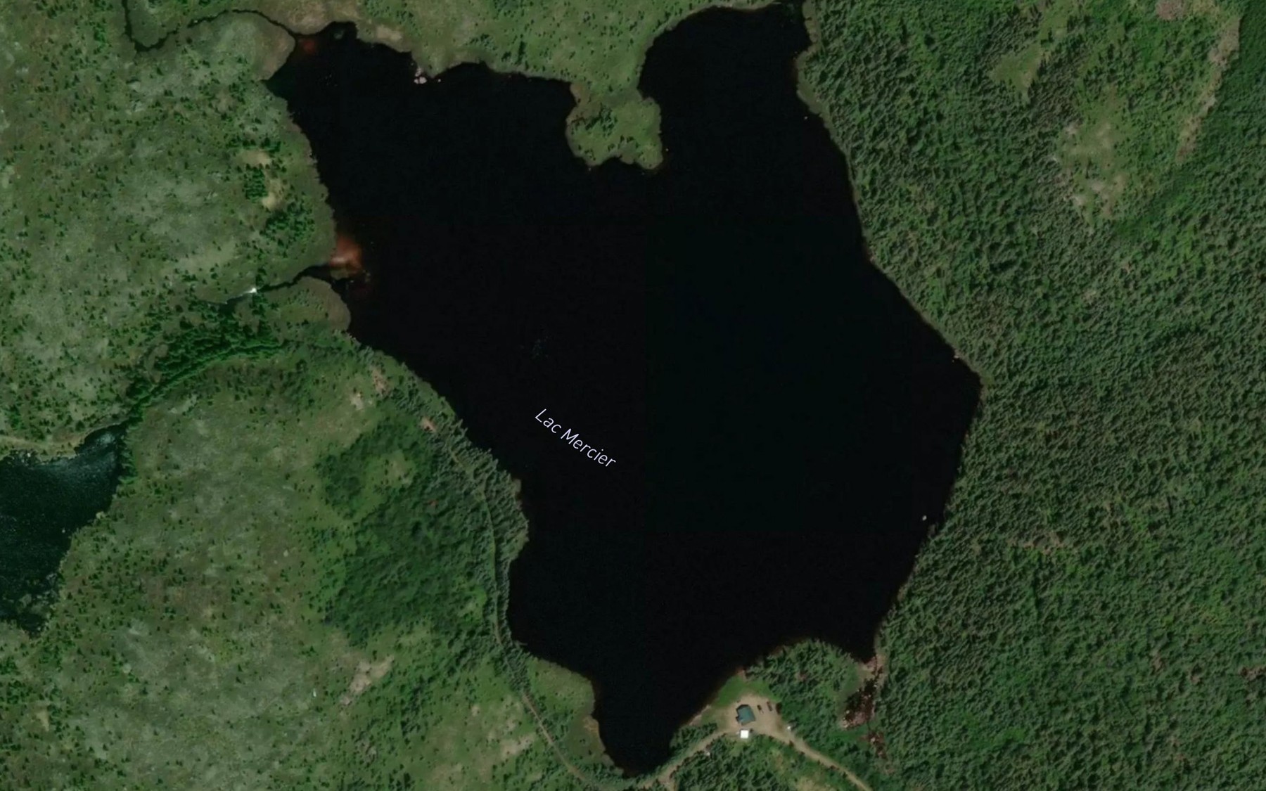 Satellite map of the Lac Mercier