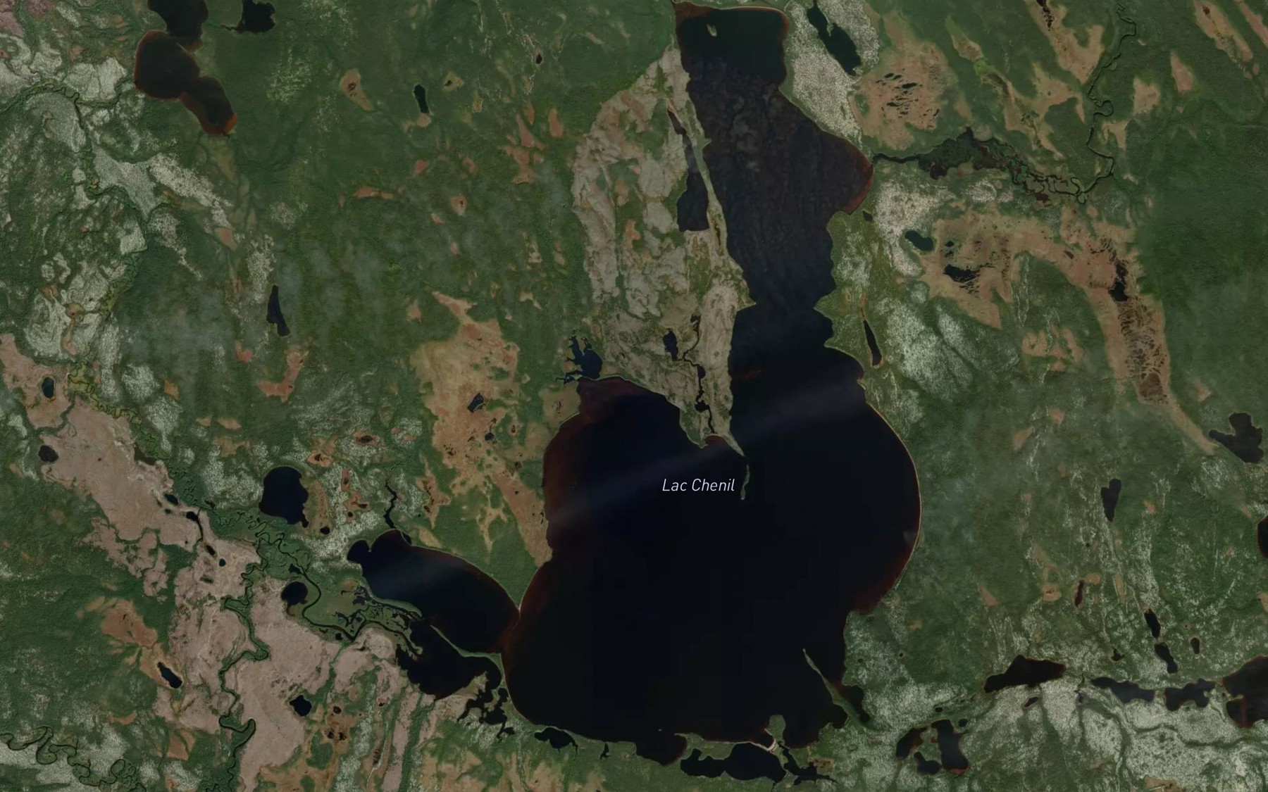 Satellite map of the Lac Chenil