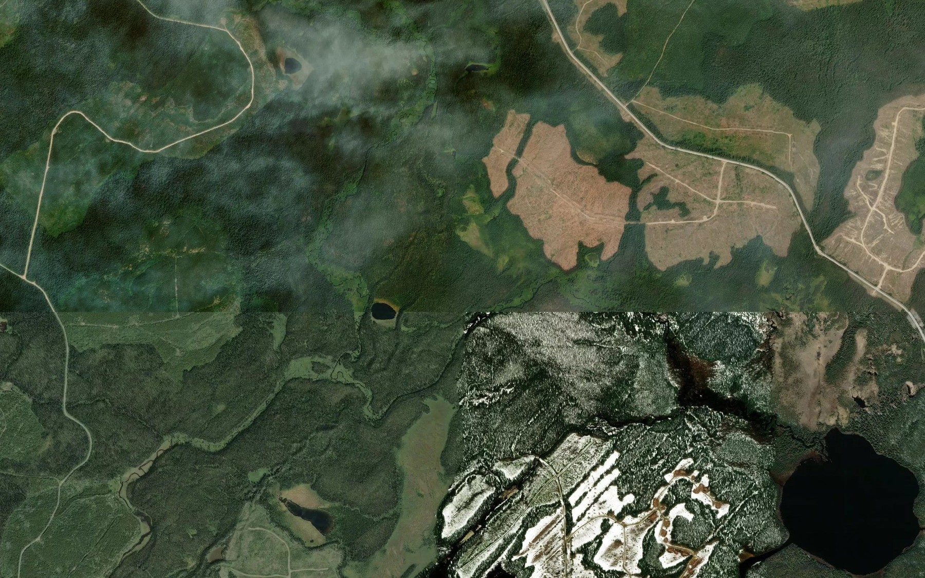 Satellite map of the Kleedlee Creek