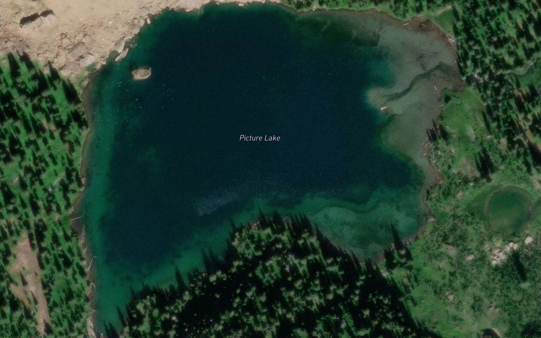 Satellite map of the Picture Lake