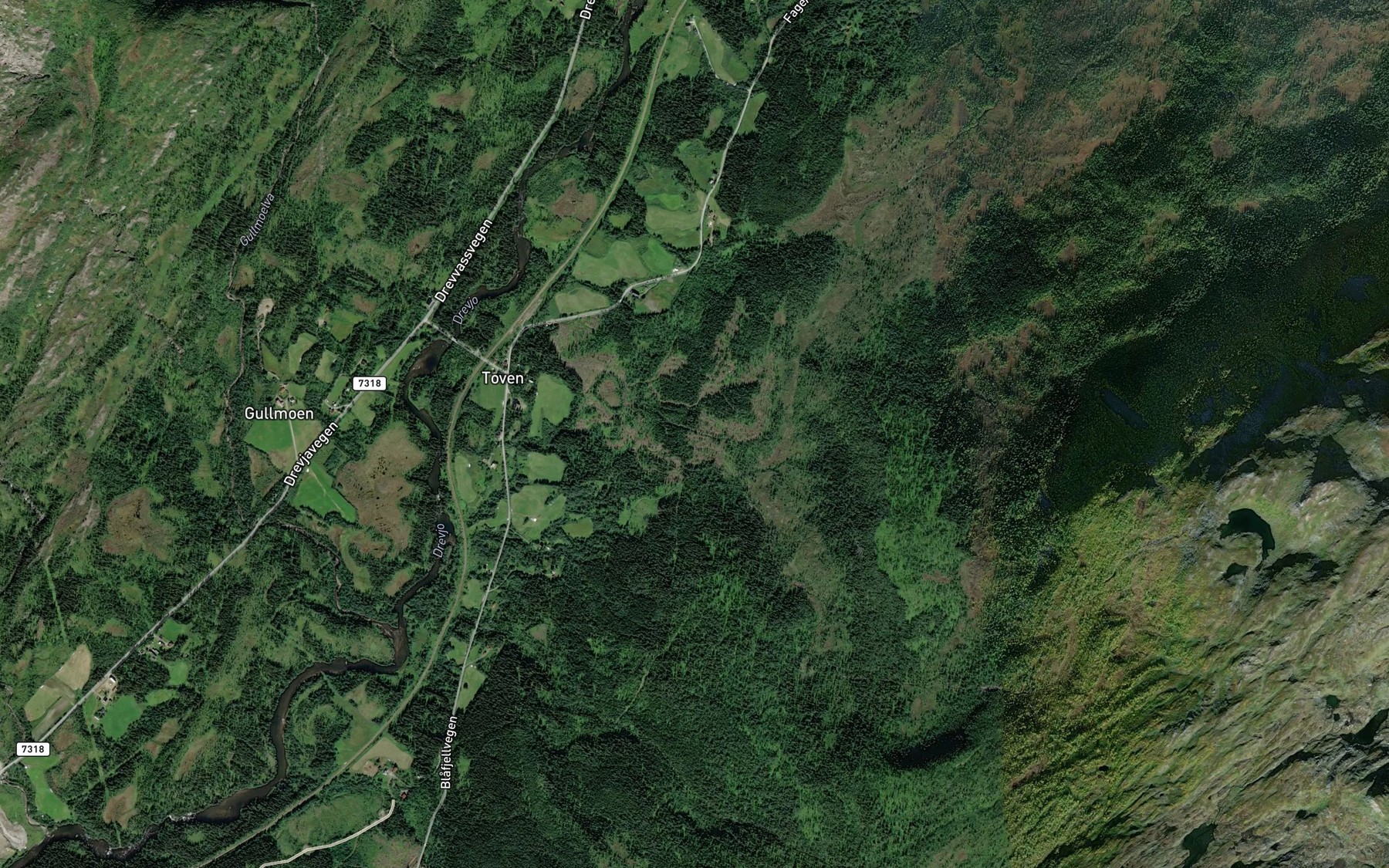 Satellite map of the Monsbekken