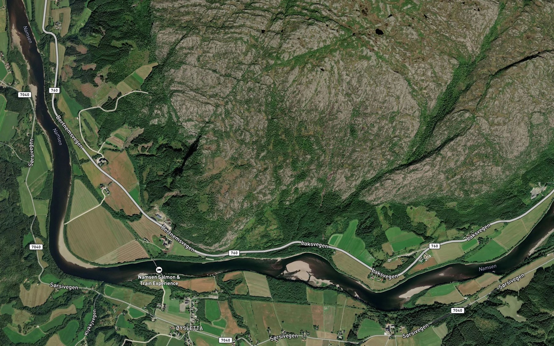Satellite map of the Skiftesbekken