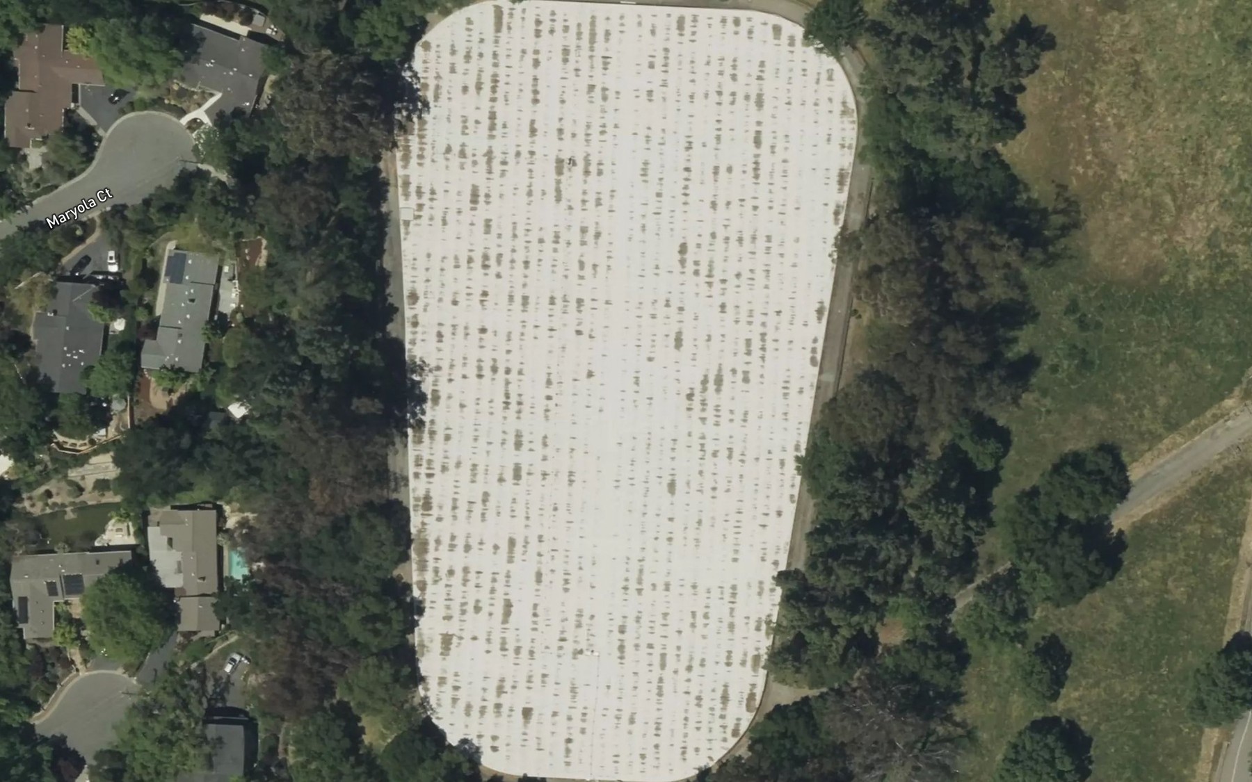 Satellite map of the Leland Reservoir
