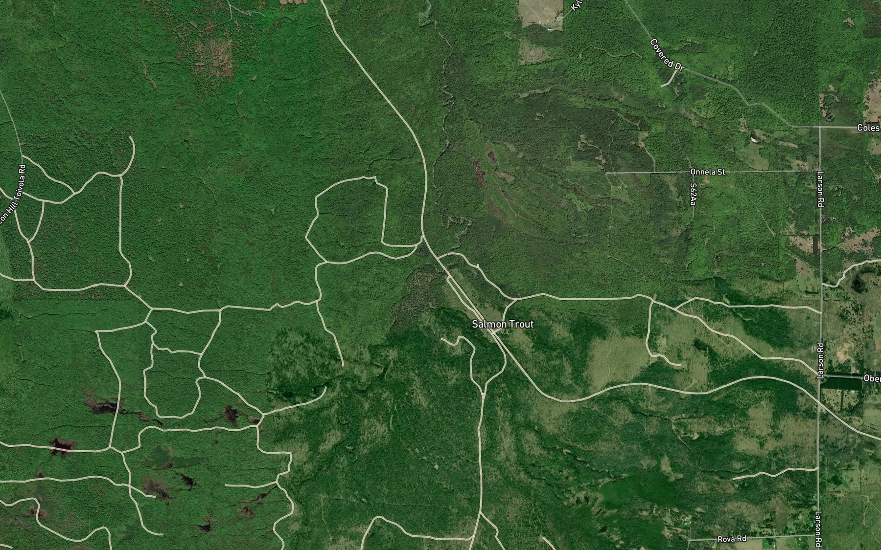 Satellite map of the Big Valley Creek