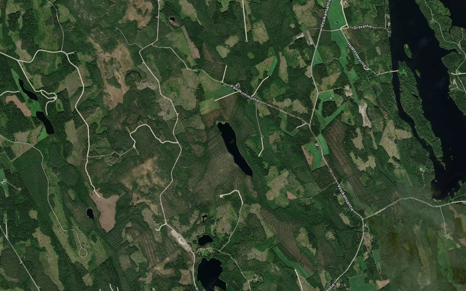 Satellite map of the Kortelampi