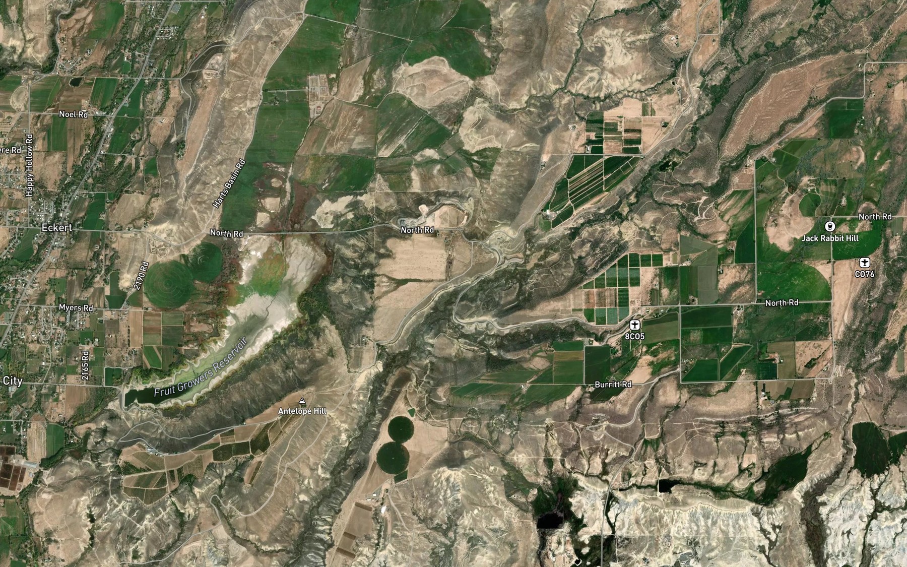 Satellite map of the Transfer Ditch