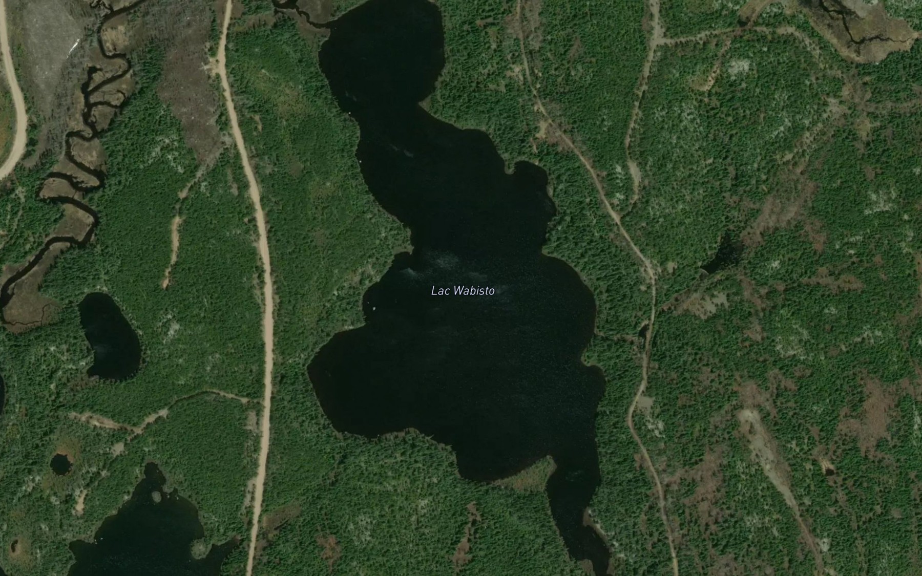 Satellite map of the Lac Wabisto