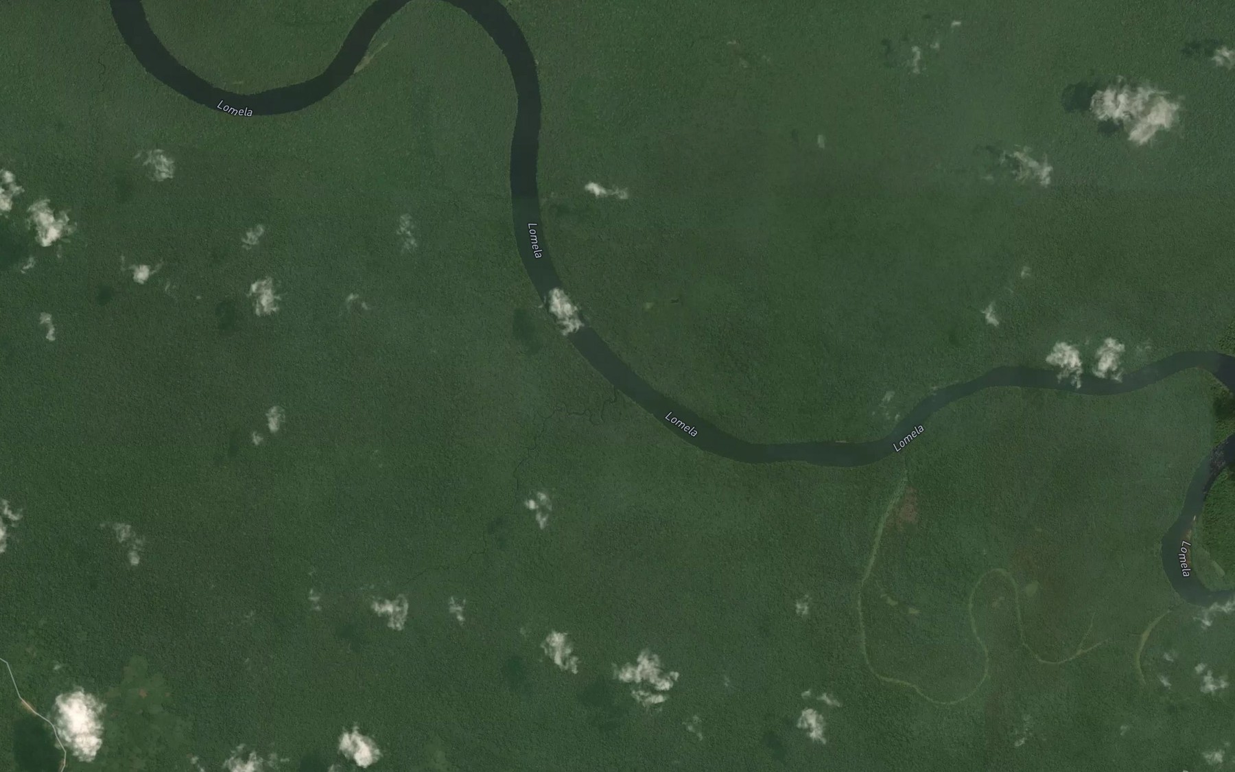 Satellite map of the Milenge