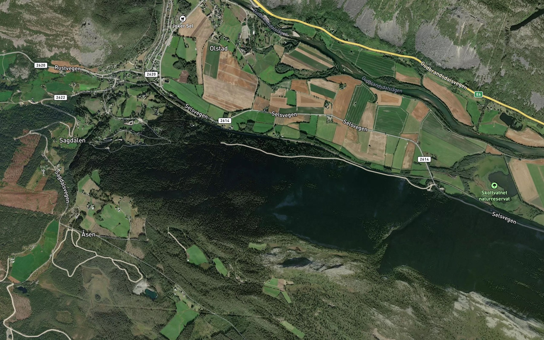Satellite map of the Brennebekken