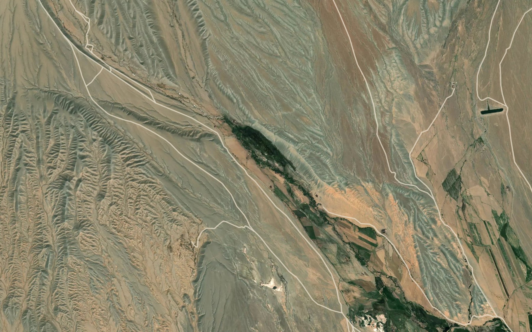 Satellite map of the Dyure-Suu