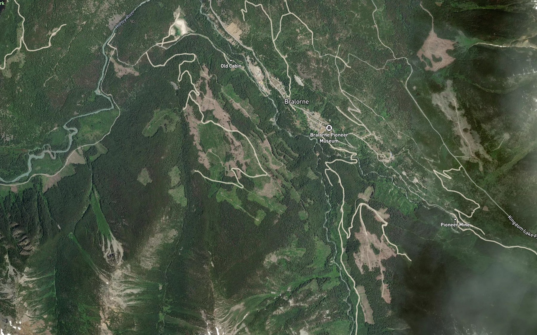 Satellite map of the Noel Creek