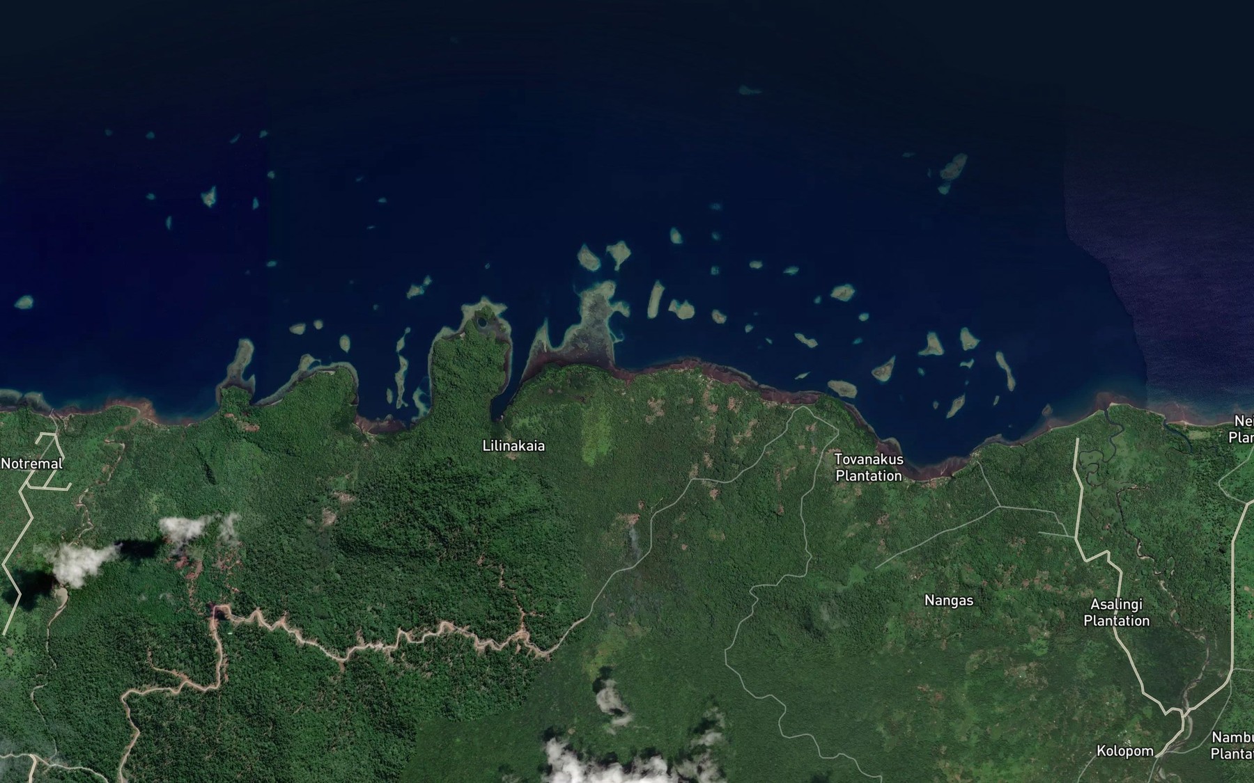 Satellite map of the Gavit River