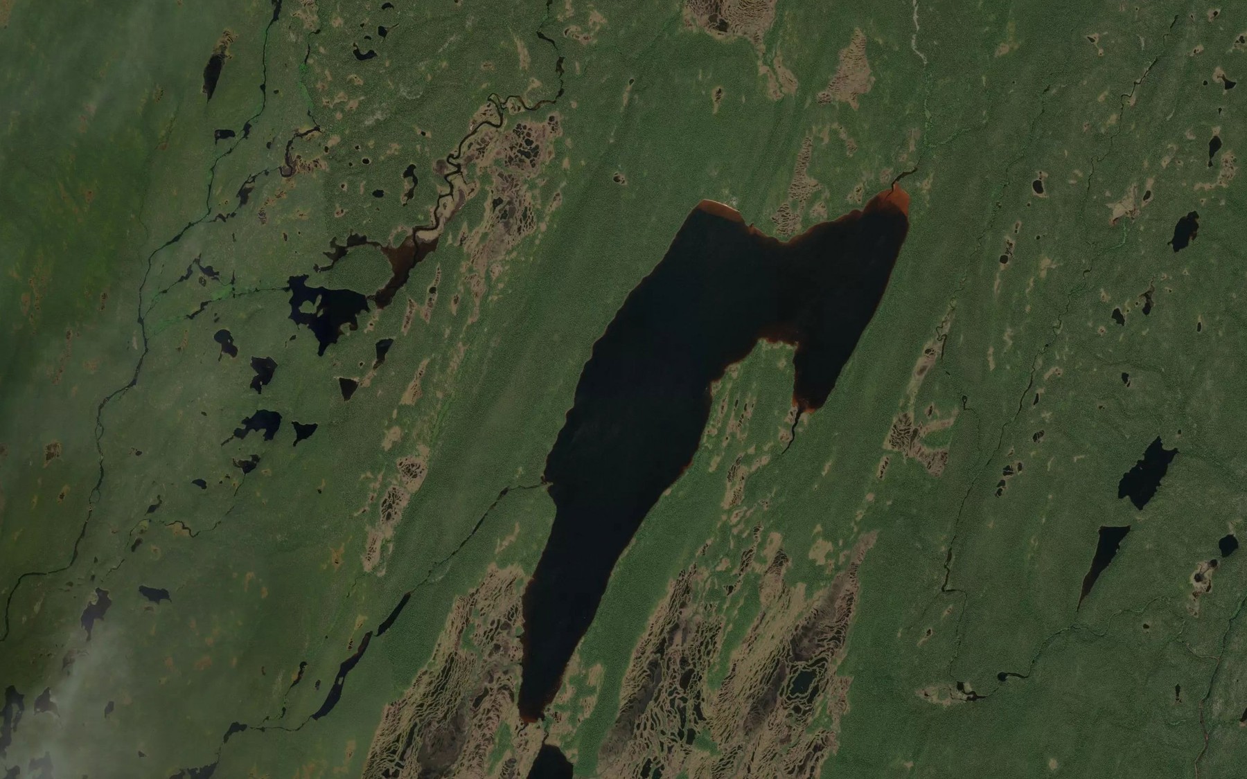 Satellite map of the Lac du Magyar