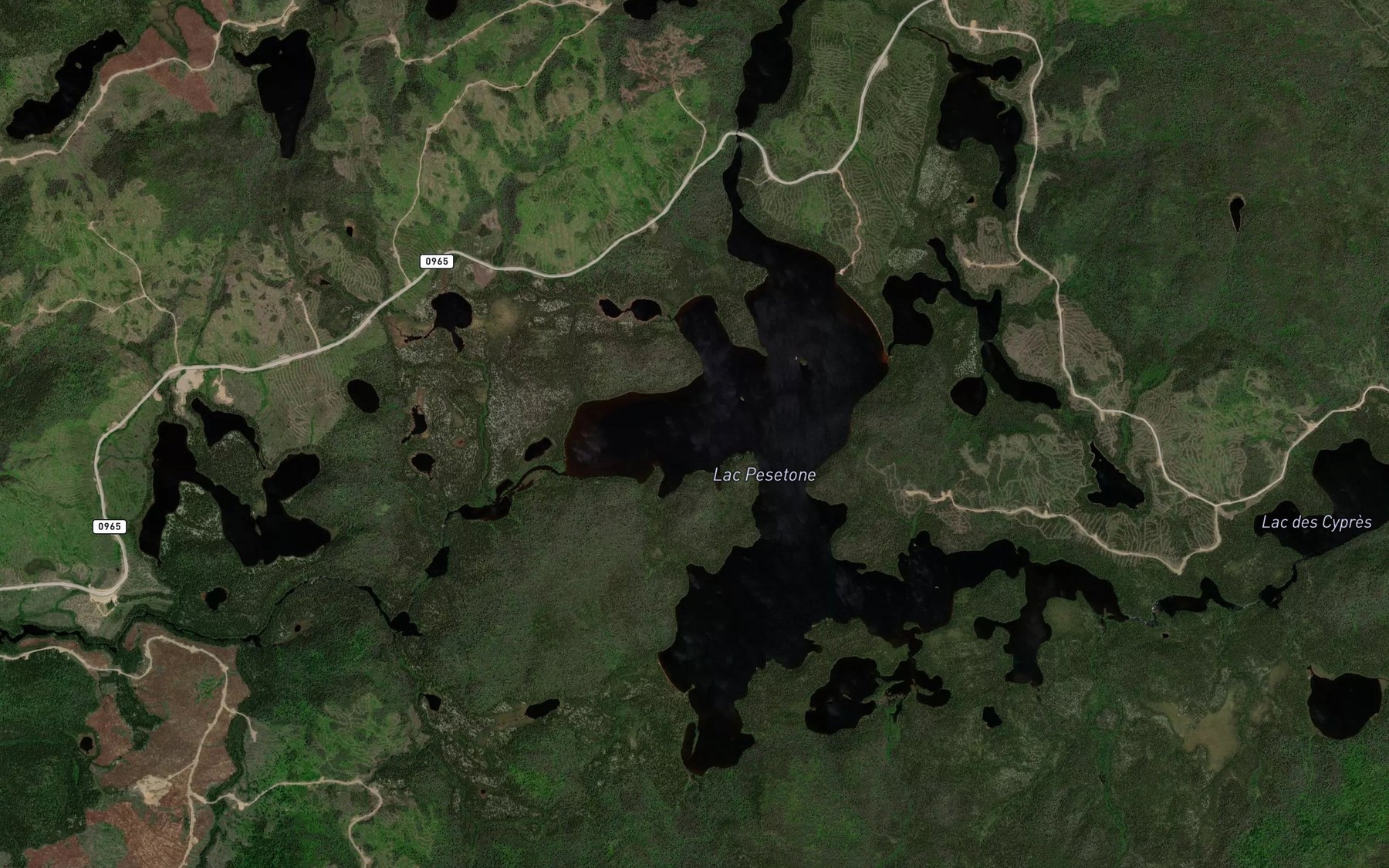 Satellite map of the Baie des Sables