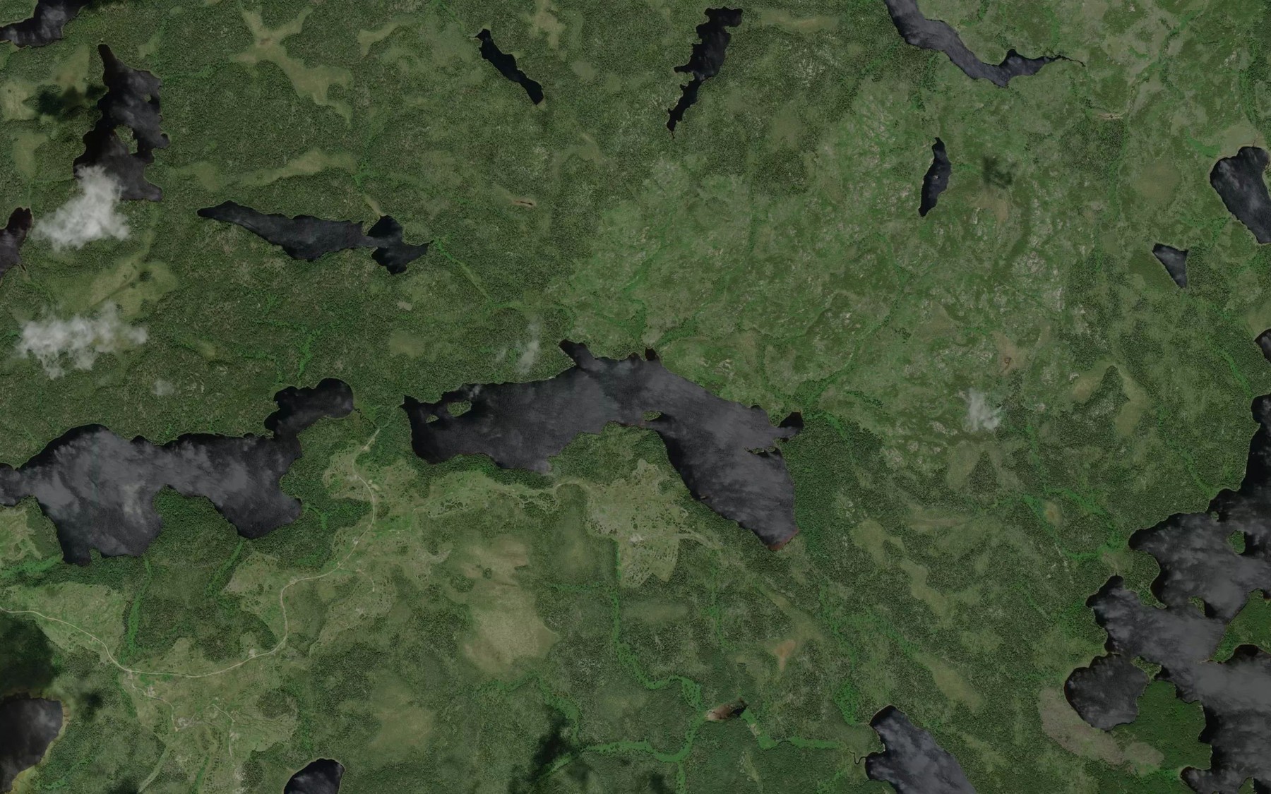 Satellite map of the Tackaberry Lake