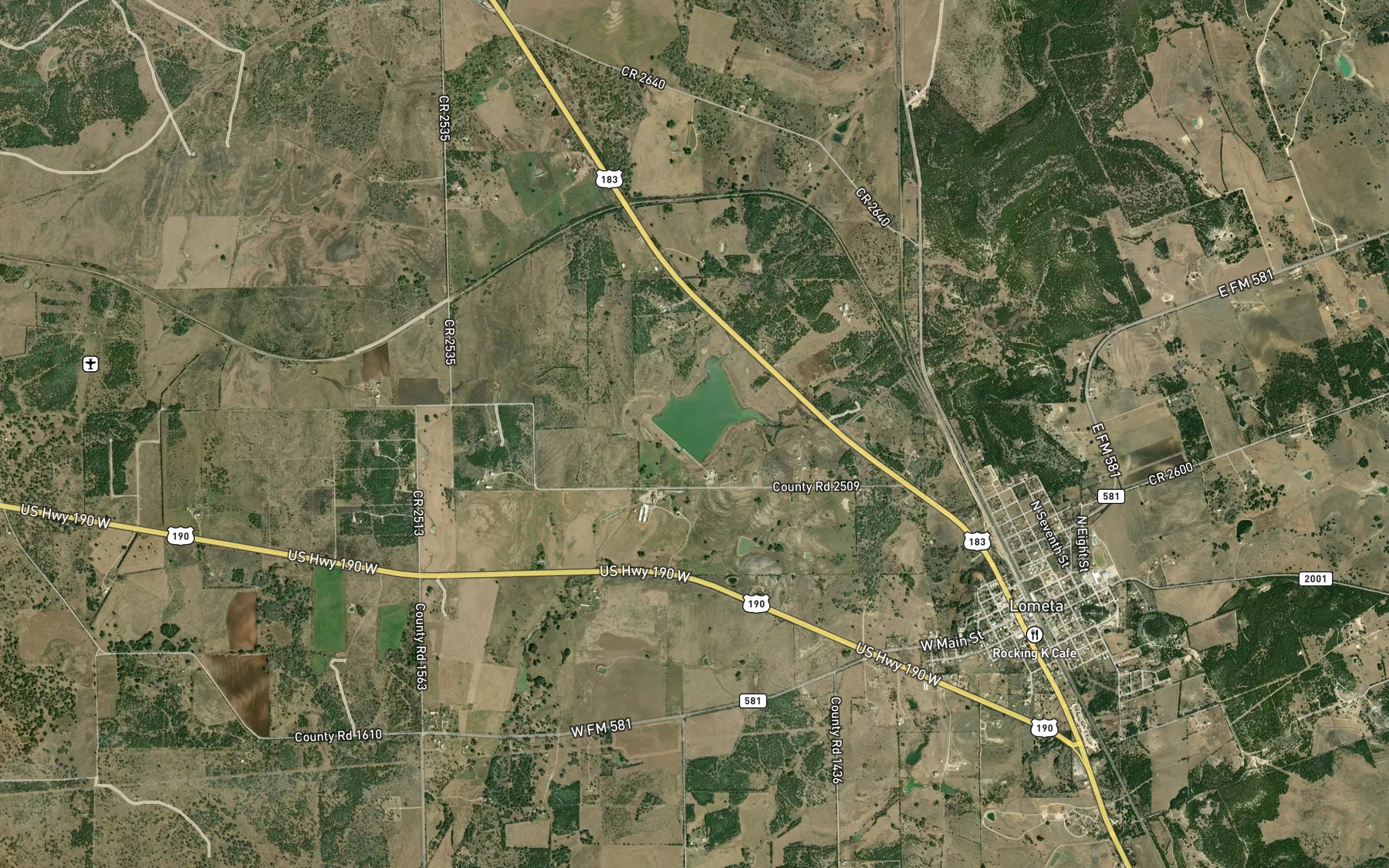 Satellite map of the Santa Fe Lake