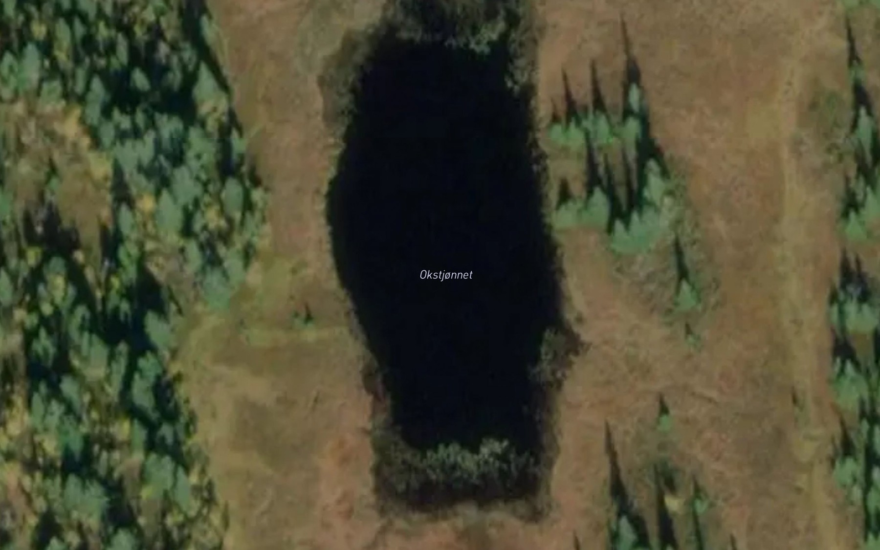 Satellite map of the Okstjernet