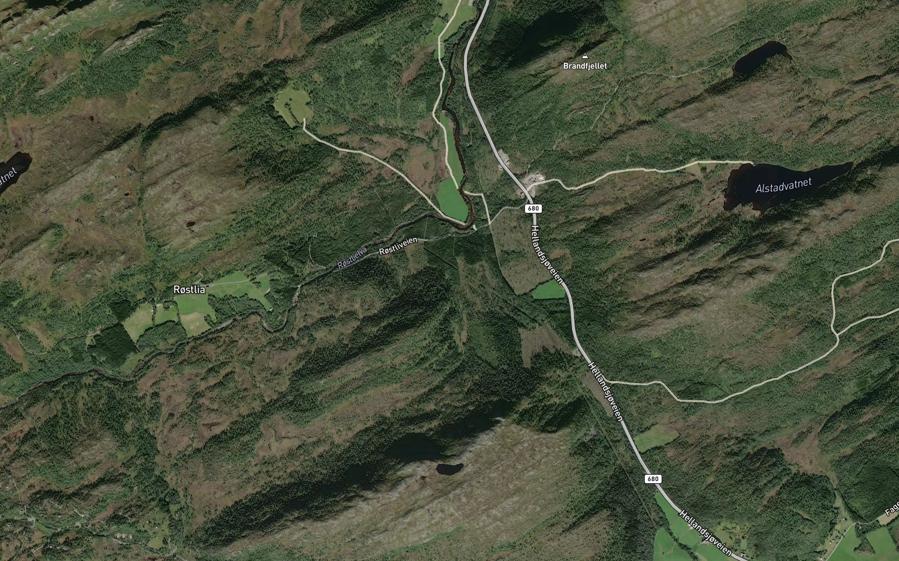 Satellite map of the Nessaseterbekken