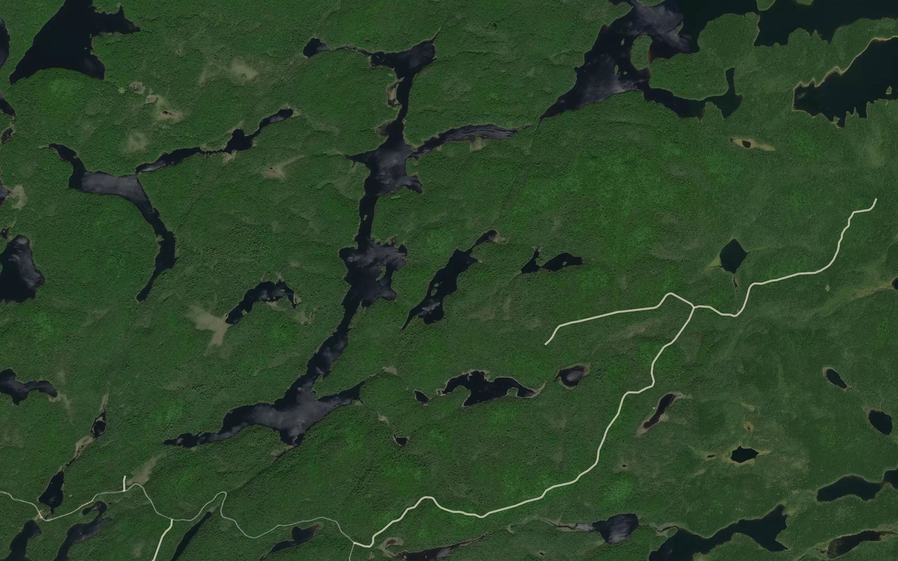 Satellite map of the Lac Labelle