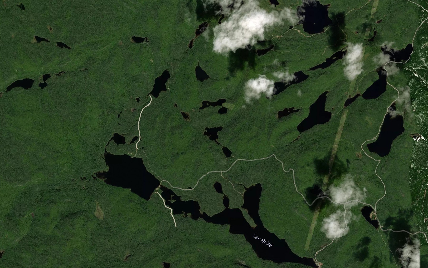Satellite map of the Lac Abigan