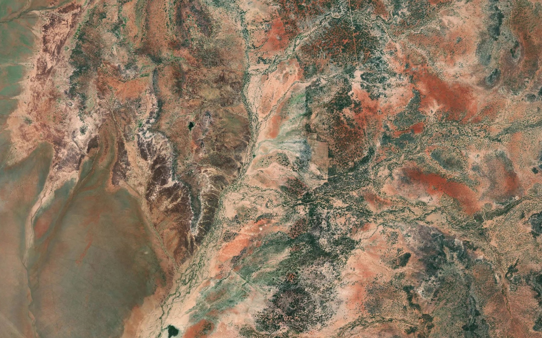 Satellite map of the Sandy Creek