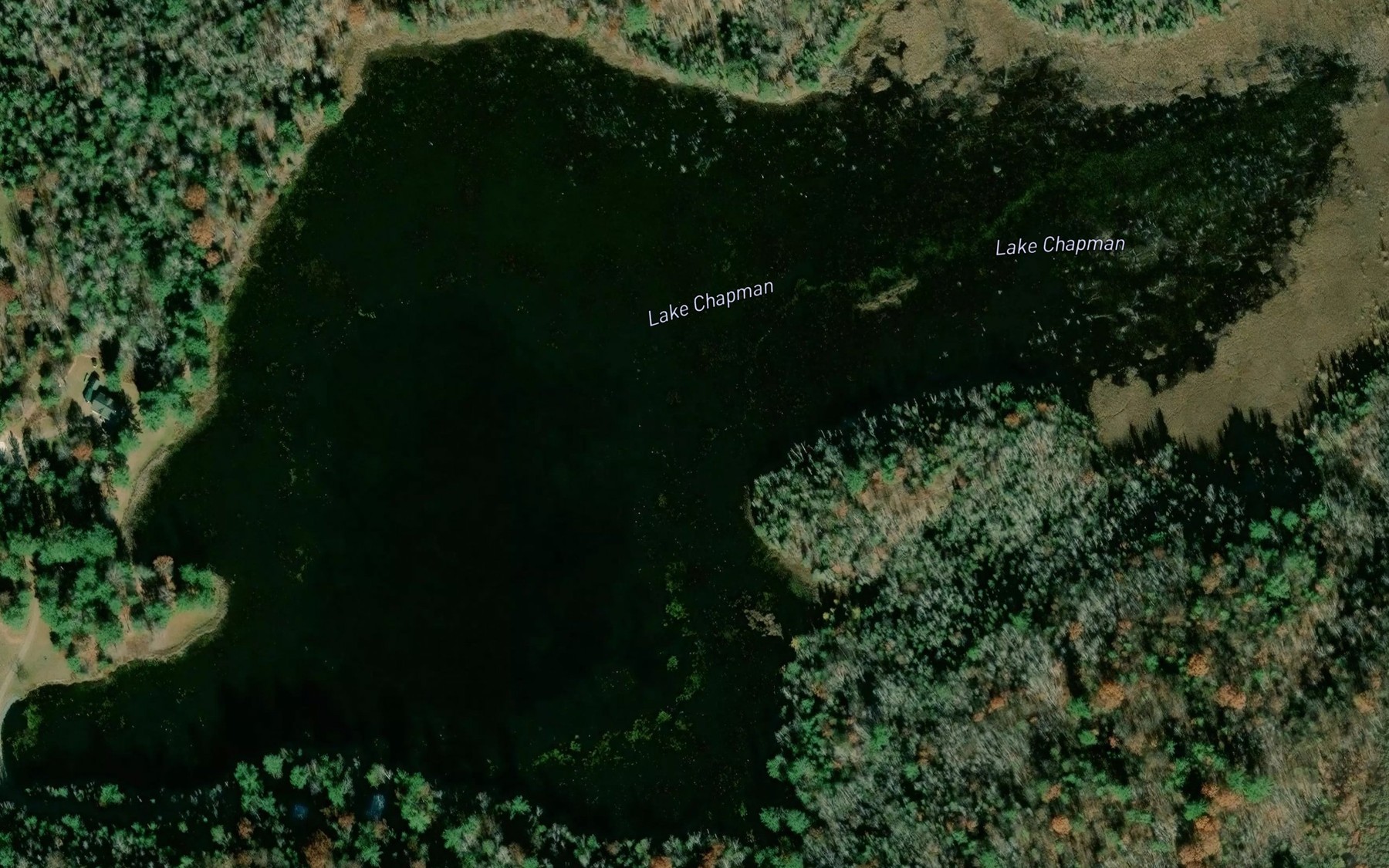 Satellite map of the Lake Chapman
