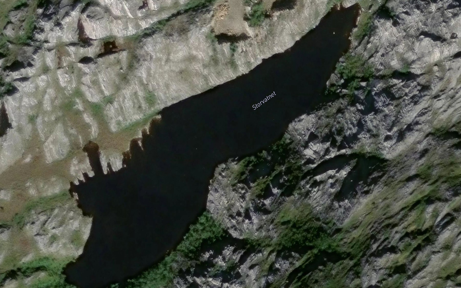 Satellite map of the Storvatnet