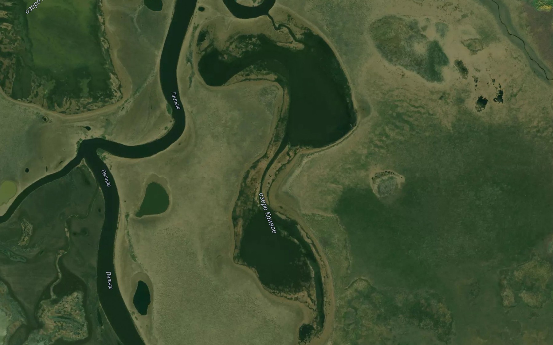 Satellite map of the Ozero Krivoye