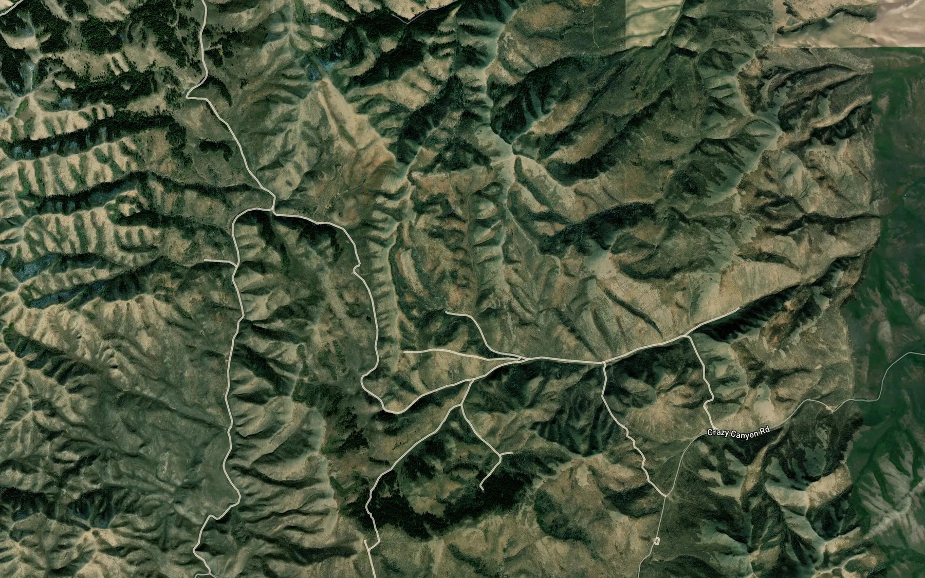Satellite map of the Yellow Jacket Spring