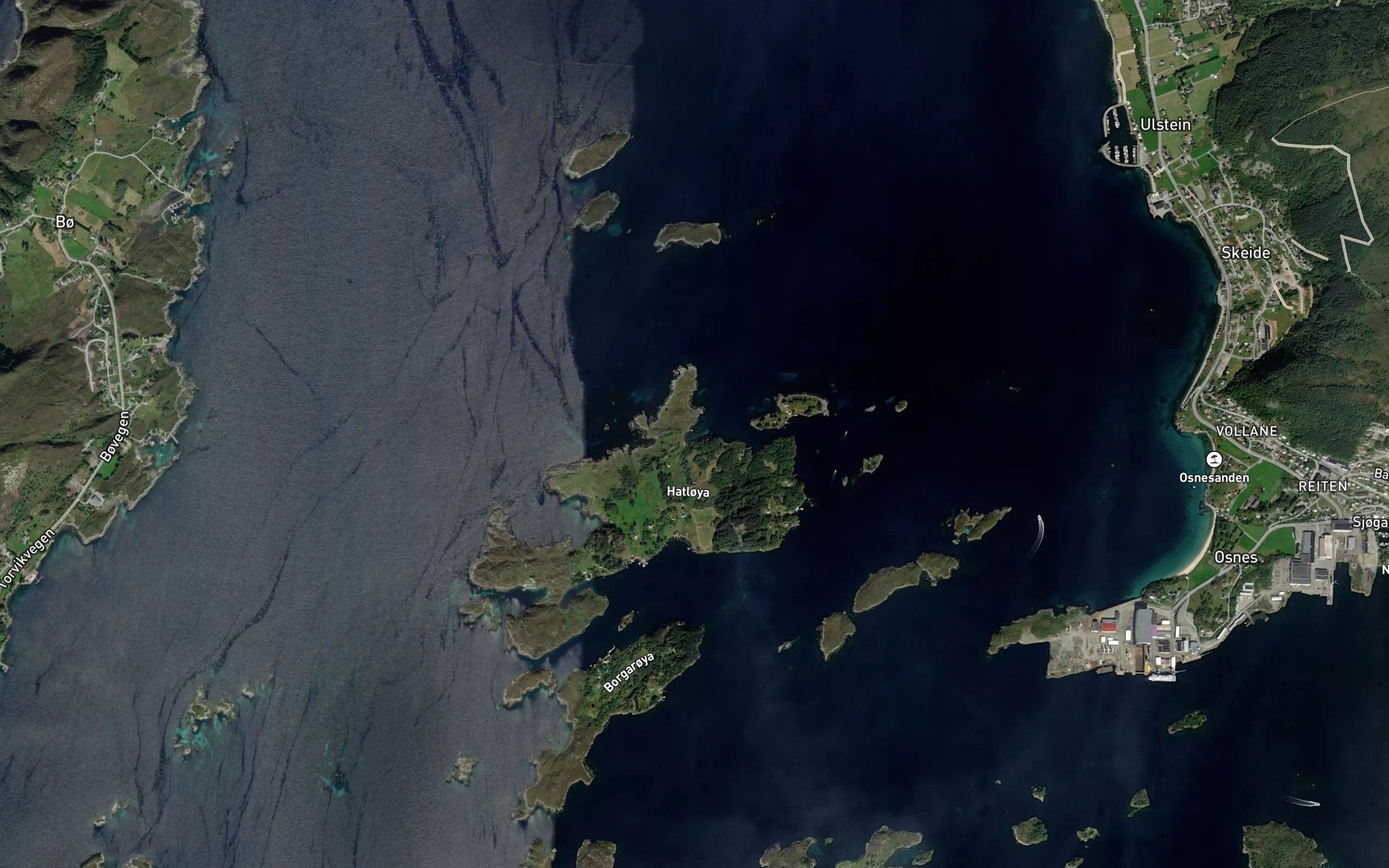 Satellite map of the Storesandvika
