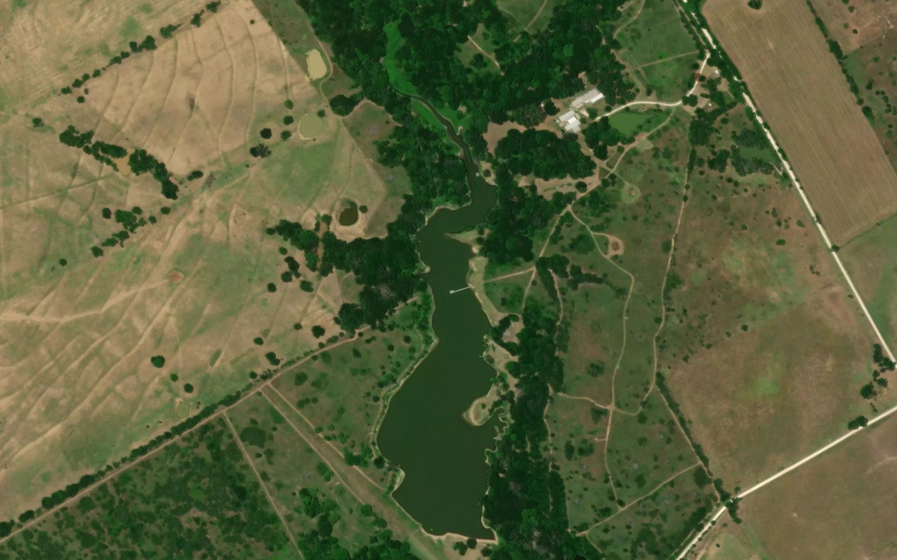 Satellite map of the Soil Conservation Service Site 123 Reservoir