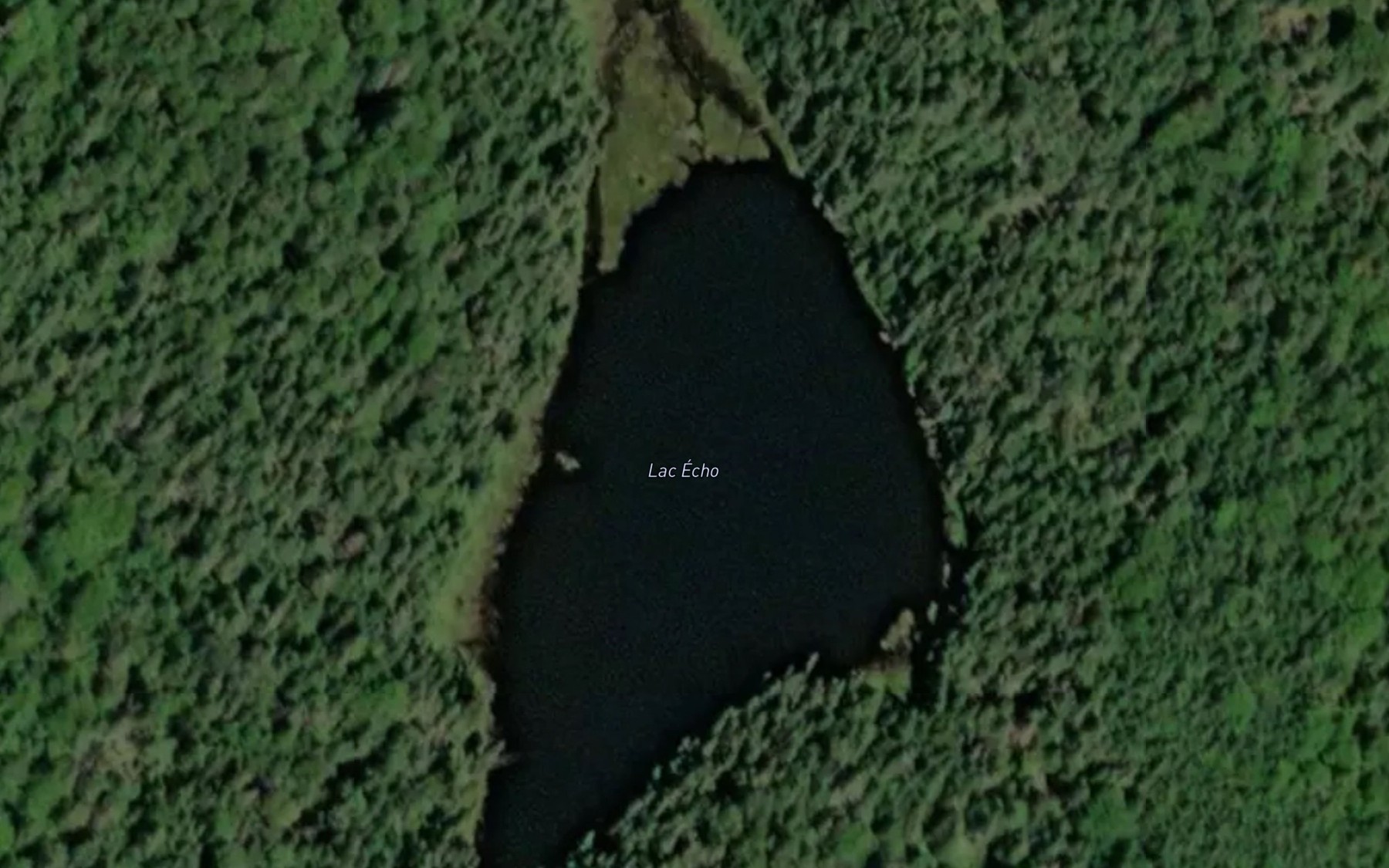 Satellite map of the Lac Echo